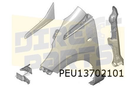 Peugeot 108 (5/14-) sierlijst voorscherm Links boven (chrome, -, Verzenden, -, Nieuw