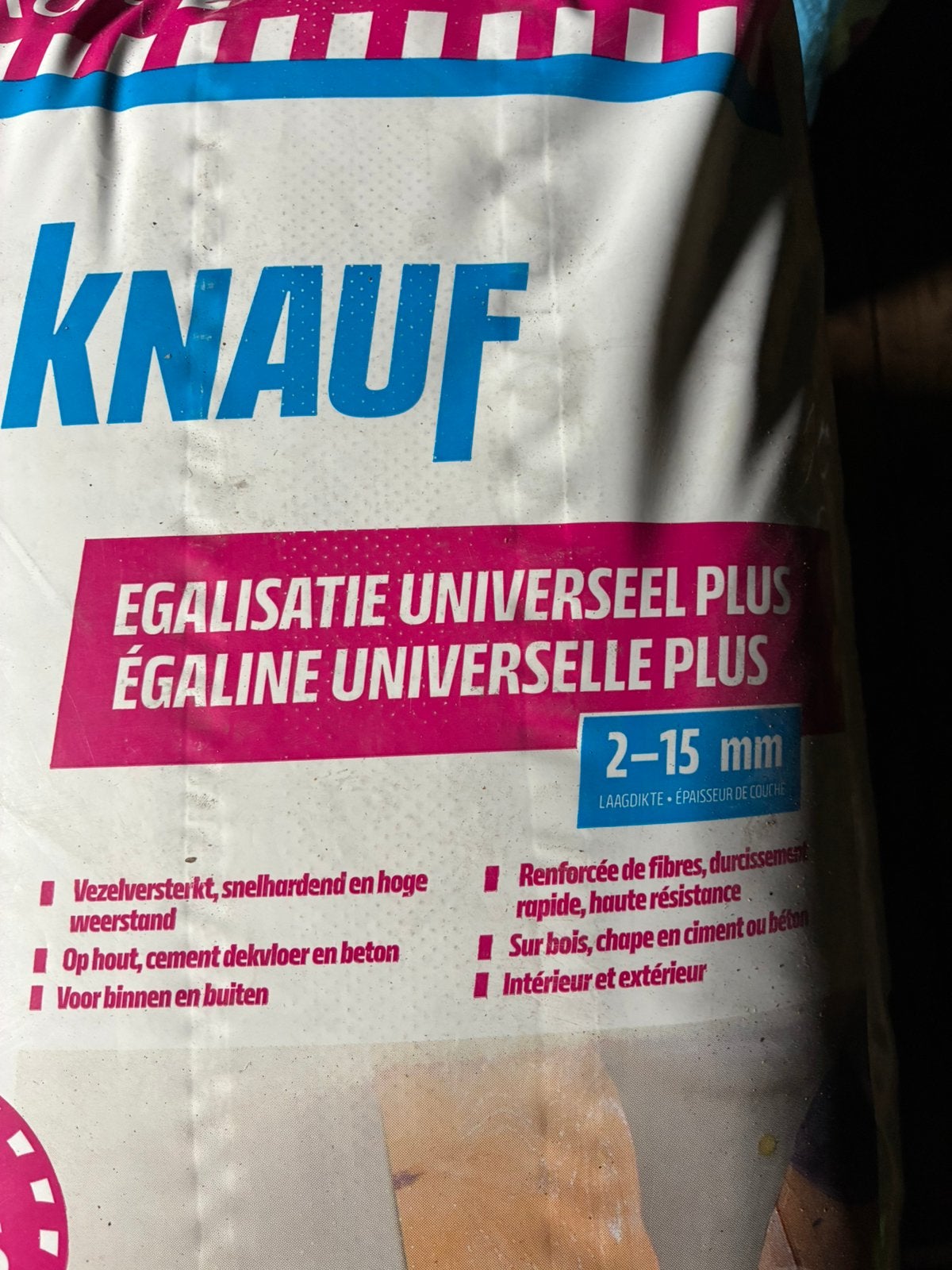 Knauf egalisatie universeel plus 8 x 22 kg, Overige materialen, Zo goed als nieuw, 15 m² of meer, Ophalen