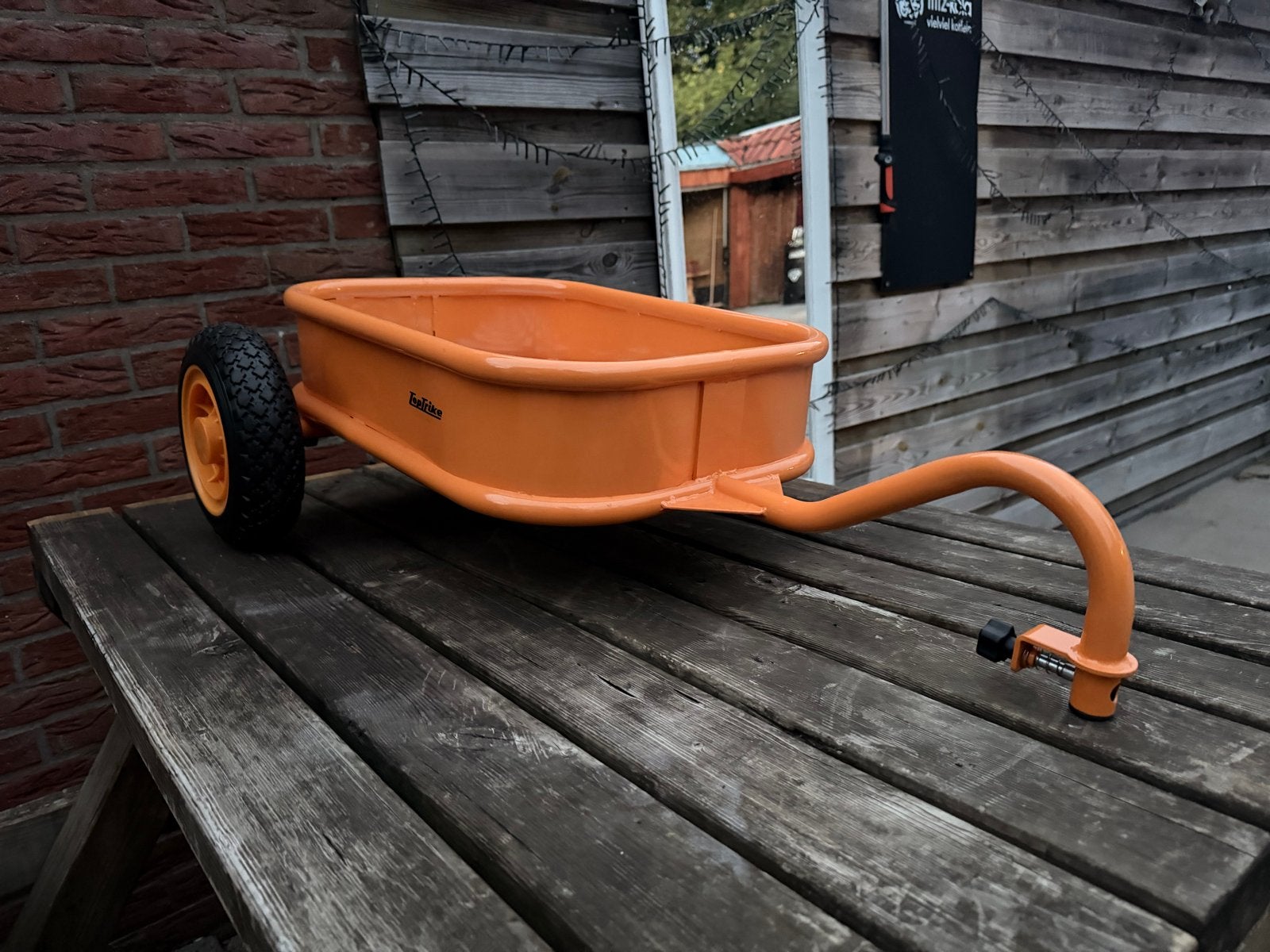 TopTrike Aanhangertje voor Skelter - Oranje met Antislip, Ophalen, Gebruikt, Overige merken, Met kar of aanhanger