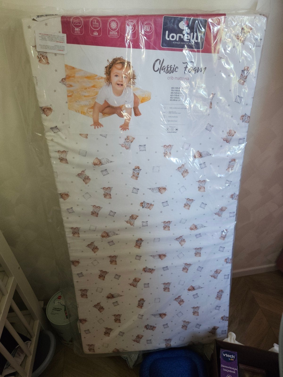 Lorelli Classic Foam Wiegmatras - Nieuw in verpakking, Ophalen, Nieuw, 190 cm of minder, Matras