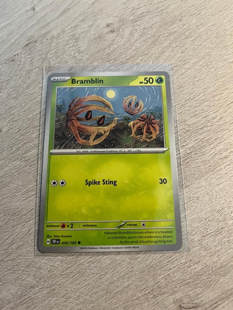 Bramblin 020/162 Temporal Forces - Pokémon Kaart, Ophalen of Verzenden, Nieuw, Losse kaart