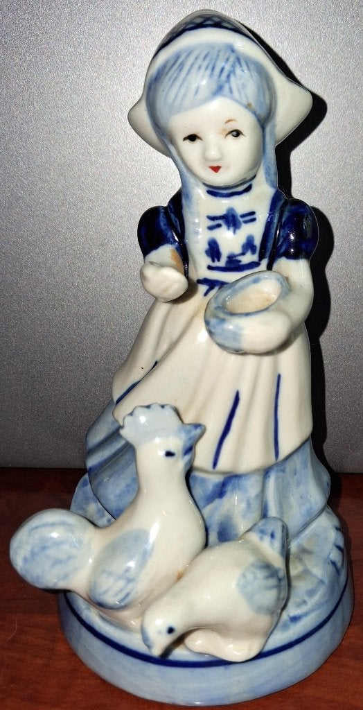 delfts blauw boerinnetje, Vintage, Ophalen of Verzenden, Zo goed als nieuw, Blauw