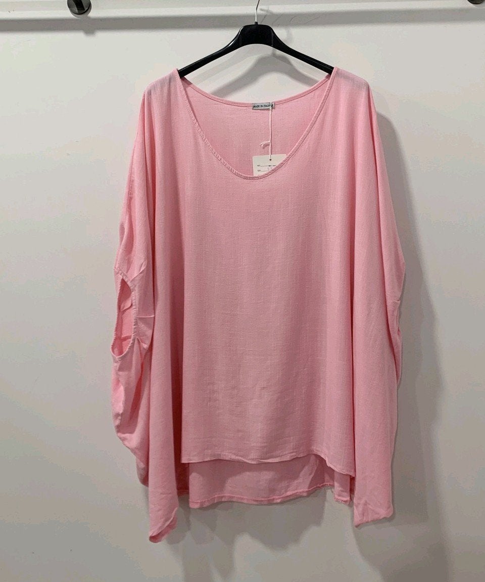 Khaki oversized tuniek Made in Italy t/m Maat 58 60, Kleding | Dames, Made in Italy, Blouse of Tuniek, Nieuw, M