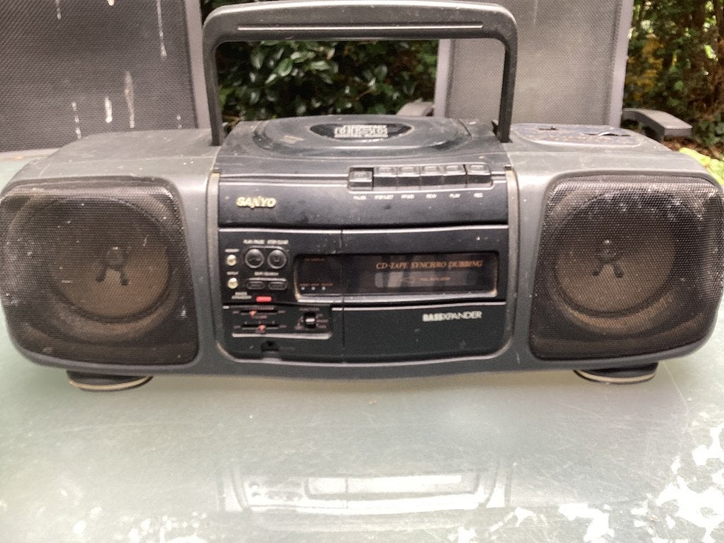 Sanyo Boombox met CD-speler en Cassettedeck, Ophalen of Verzenden, Gebruikt, Radio, Met cd-speler
