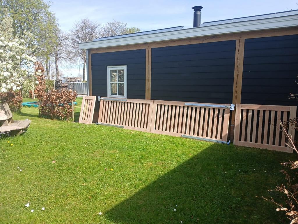 Houten Spijlenpoort - Maatwerk mogelijk, Ophalen, Nieuw, 150 tot 200 cm, Hout