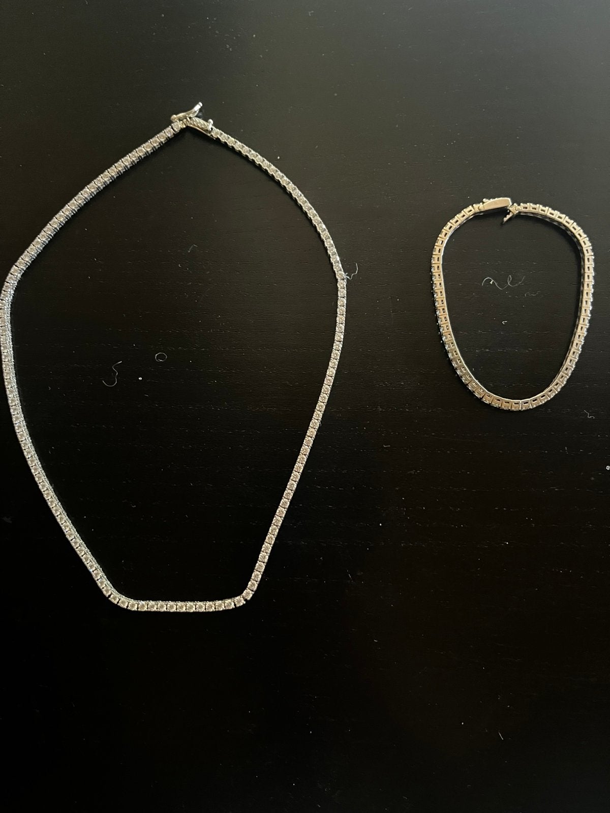 Vedder en vedder tennisset, Ophalen of Verzenden, Nieuw, Zilver, Met strass