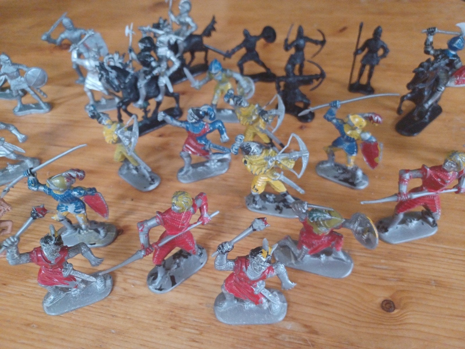 partij vintage  ridders en soldaten en paarden, Verzamelen, Ophalen of Verzenden