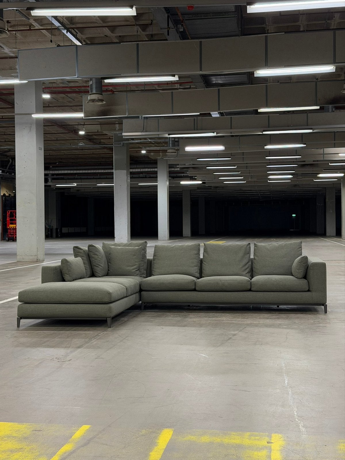 Minotti Andersen Hoekbank | Groen | NIEUWSTAAT + Garantie, Overige materialen, Hoekbank, 300 cm of meer, Ophalen of Verzenden