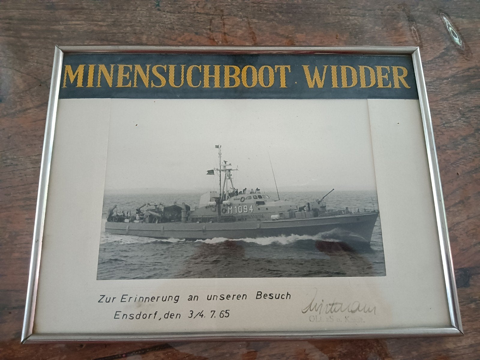 Duitse mijnenveger Widder schilderij, Verzamelen, Militaria | Algemeen, Ophalen of Verzenden, Marine, Duitsland