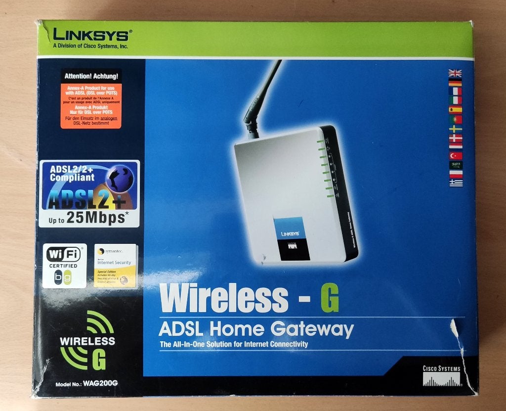 Linksys Cisco Wireless-G ADSL Home Gateway Model WAG200G, Ophalen of Verzenden, Gebruikt, Linksys Cisco