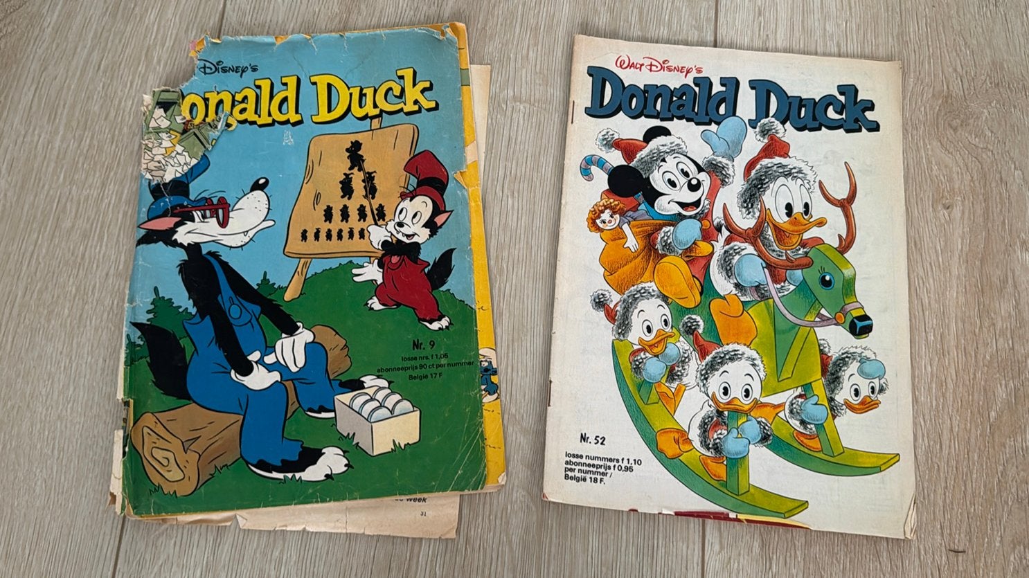 2 losse donald ducks uit jaartal 1977. Nummer 9 en 52, Verzamelen, Disney, Ophalen, Donald Duck, Gebruikt, Overige typen