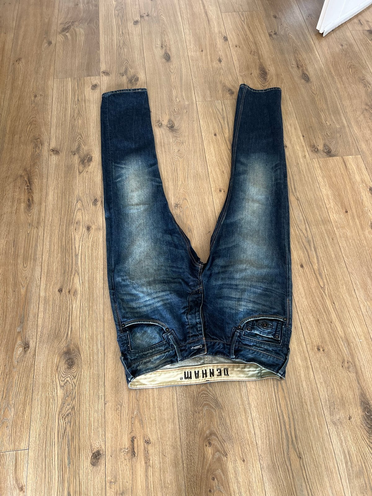 Denham Heren Skinny Jeans - Maat W33, Ophalen of Verzenden, Gedragen, Blauw, W33 - W34 (confectie 48/50)
