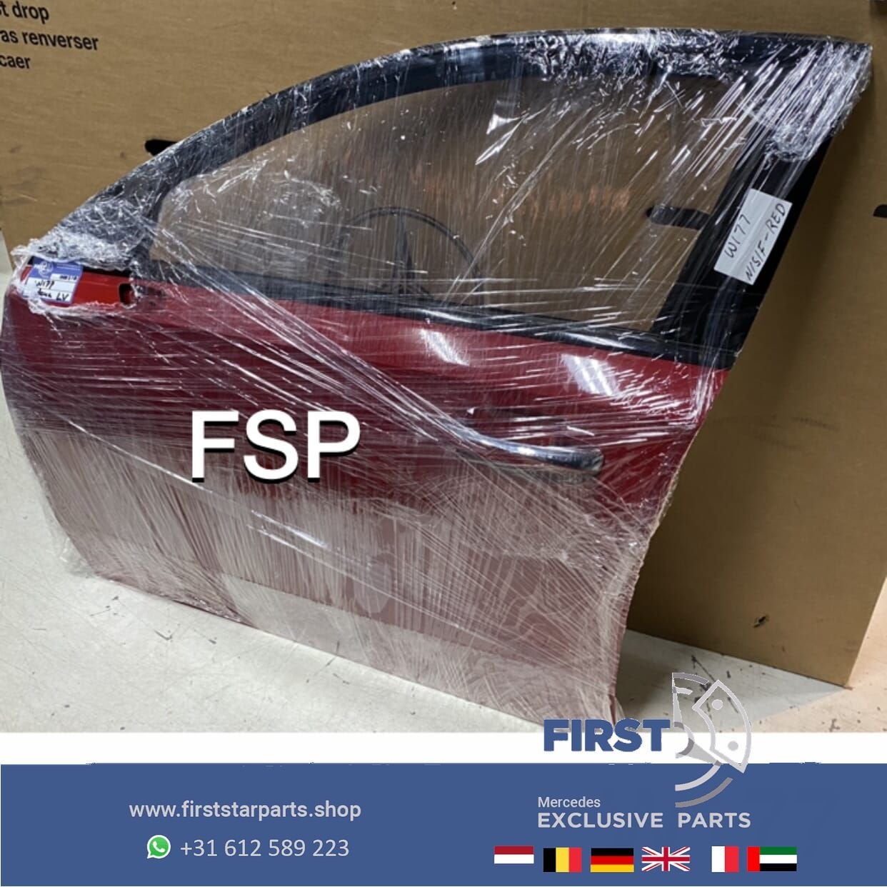 W177 A Klasse LINKS DEUR COMPLEET ROOD PORTIER ROOD Mercedes, Gebruikt, -, Deur, Voor
