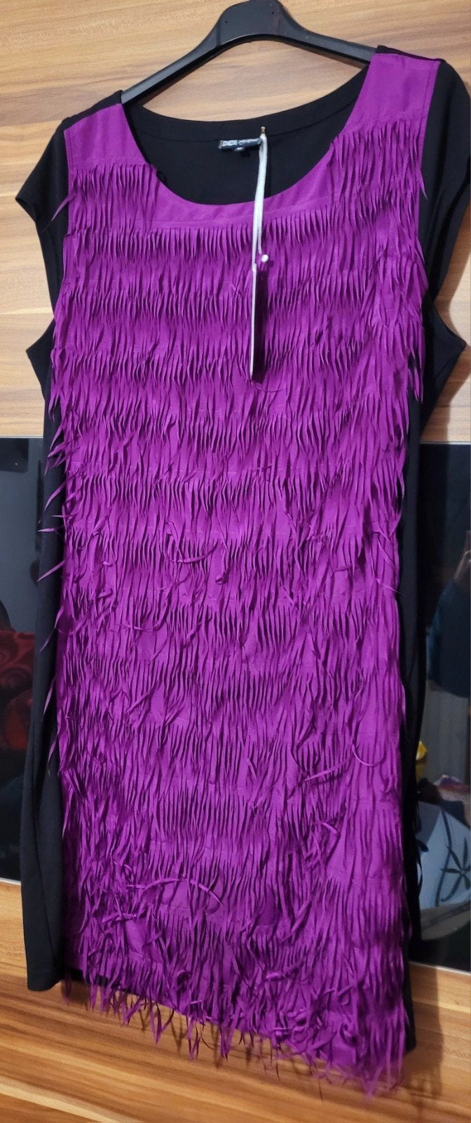 DIDI! pretty different jurk met franjes, maat XL, Kleding | Dames, DIDI! pretty different, Paars, Maat 46/48 (XL) of groter, Nieuw