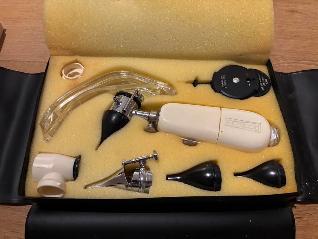Vintage Gowllands Heedlux Ophthalmoscoop/Otoscopie Set, Ophalen of Verzenden