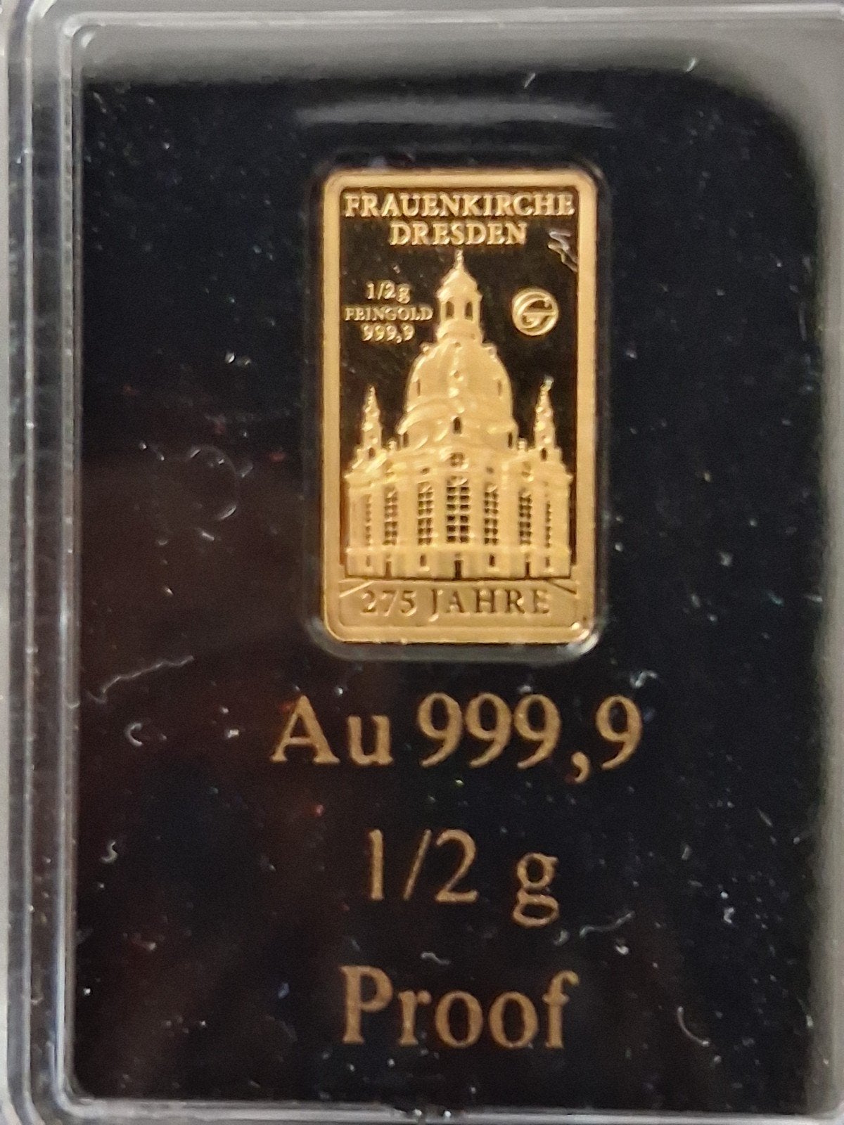 Goud bar 275 Jahre Frauenkirche Dresden, Ophalen of Verzenden, Goud