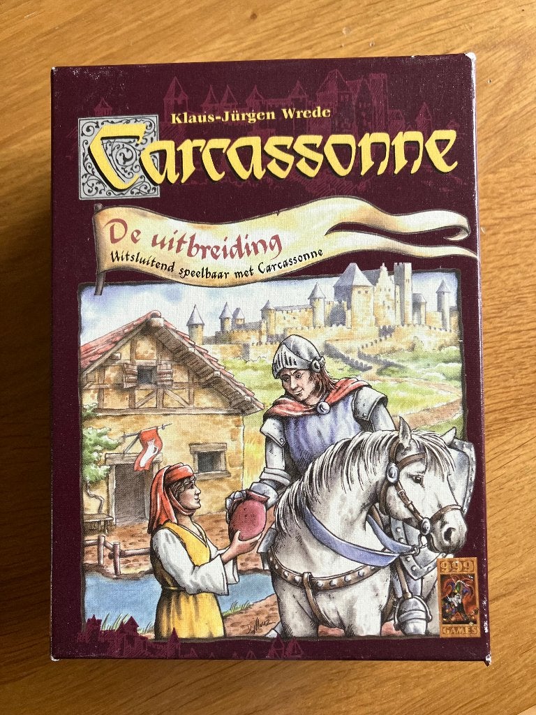 Carcassonne De Uitbreiding (1e uitbreiding), Vijf spelers of meer, Ophalen of Verzenden, Zo goed als nieuw, 999 Games
