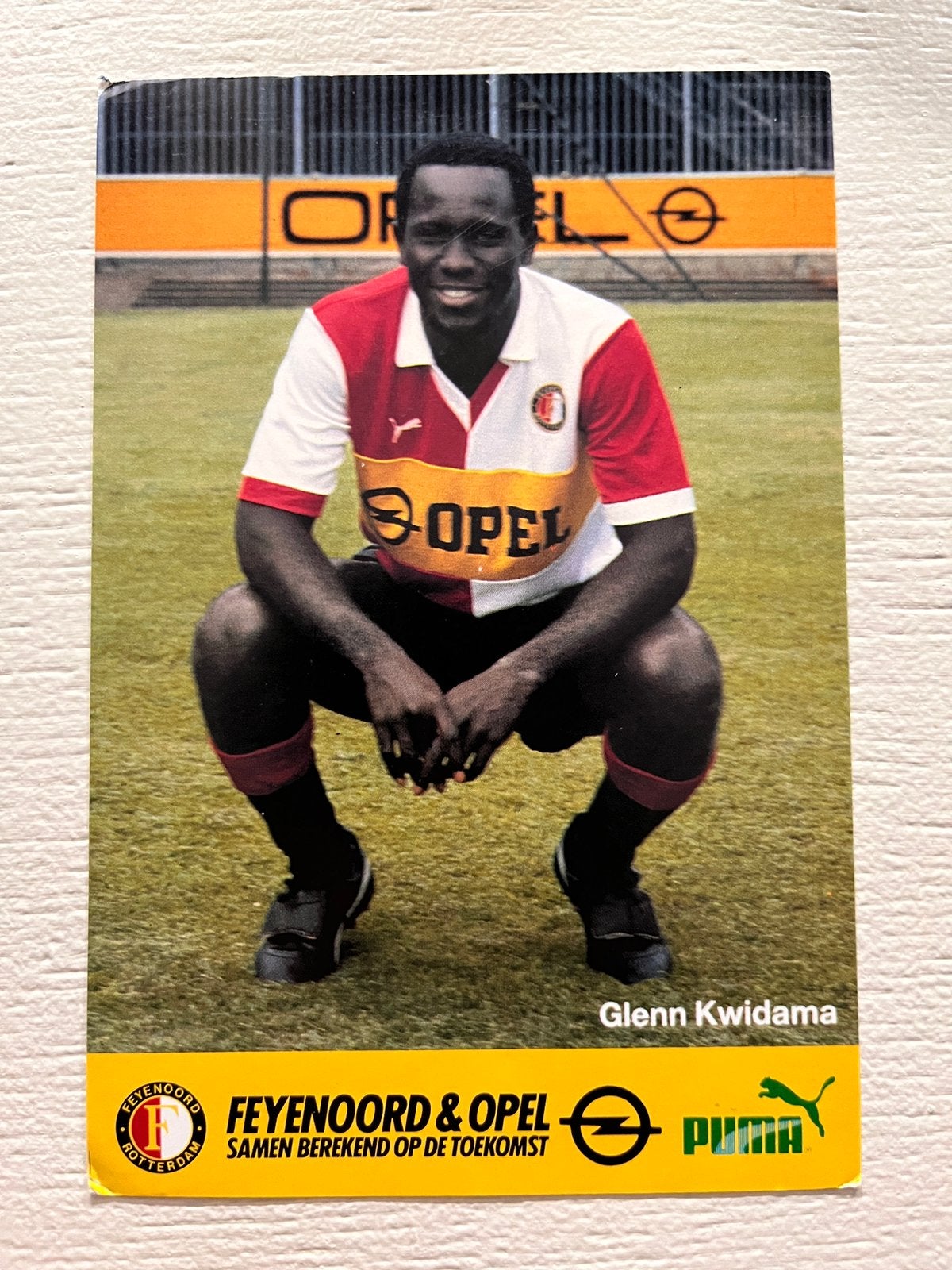 Feyenoord spelerskaart Kwidama, Ophalen of Verzenden, Zo goed als nieuw, Feyenoord, Spelerskaart