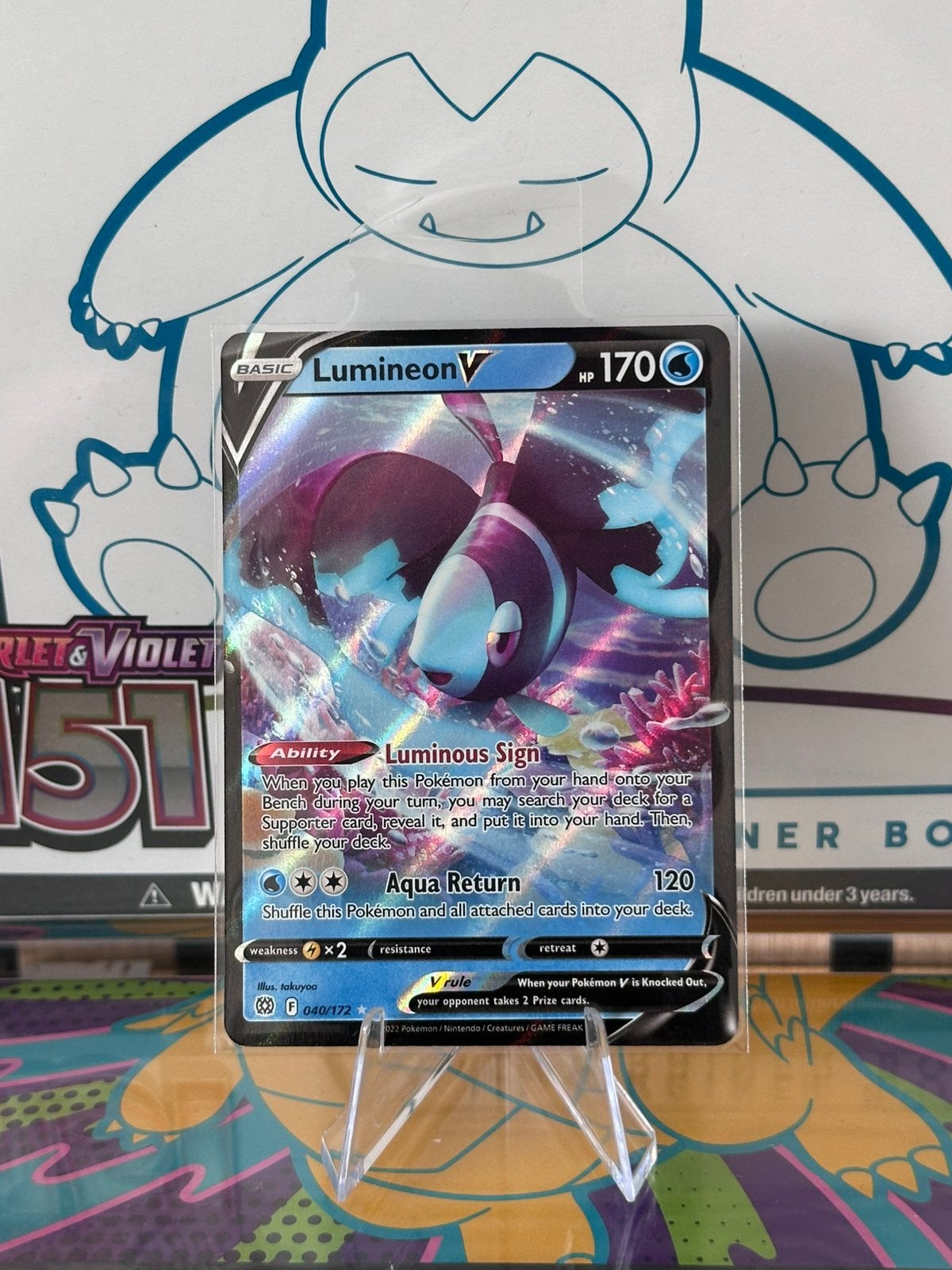 Lumineon V (040/172) - Brilliant Stars, Hobby en Vrije tijd, Verzamelkaartspellen | Pokémon, Ophalen of Verzenden, Nieuw, Losse kaart