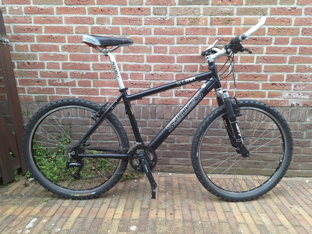 Santos Mountainbike | Zwart, Fietsen en Brommers, Fietsen | Mountainbikes en ATB, Overige merken, Minder dan 45 cm, Hardtail, Schijfrem