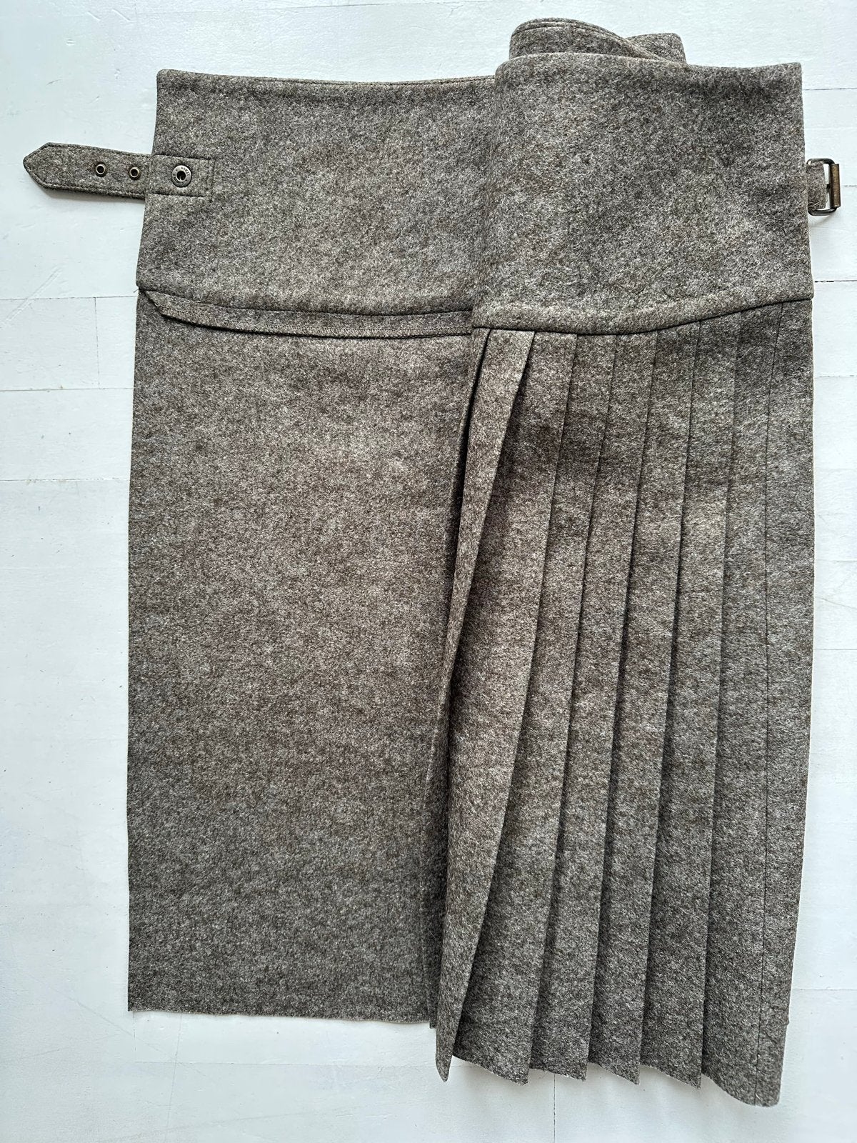 A.F. Vandevorst vilten wikkelrok - Maat 36, Kleding | Dames, Bruin, Ophalen of Verzenden, Zo goed als nieuw, Knielengte