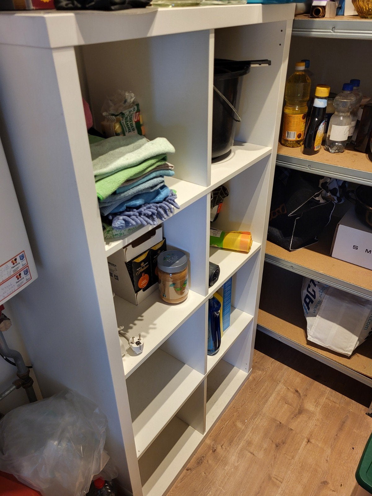 Witte IKEA Kallax kast met 8 vakken, Ophalen of Verzenden, Gebruikt