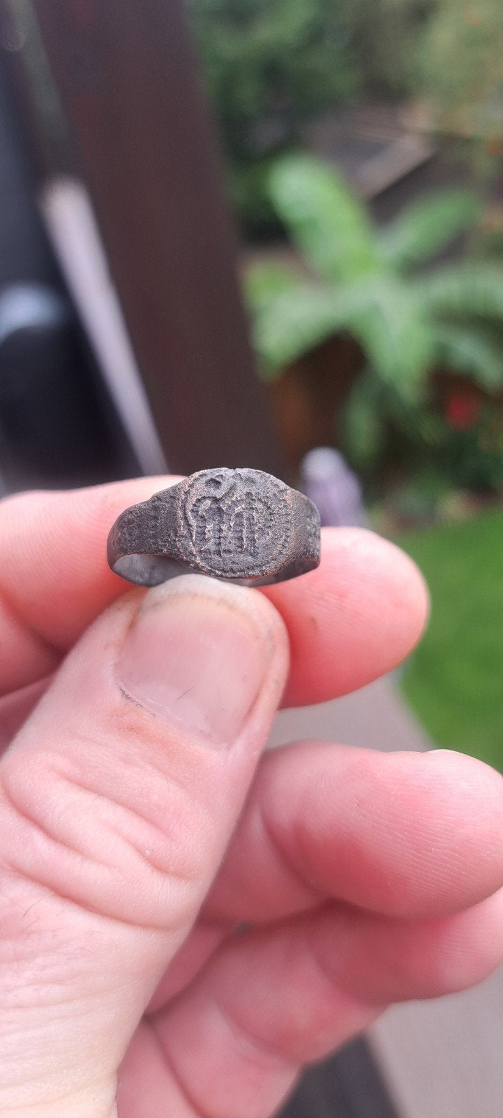 Keltische bronzen ring Bodemvondst (5), Ophalen of Verzenden, Brons, Ring