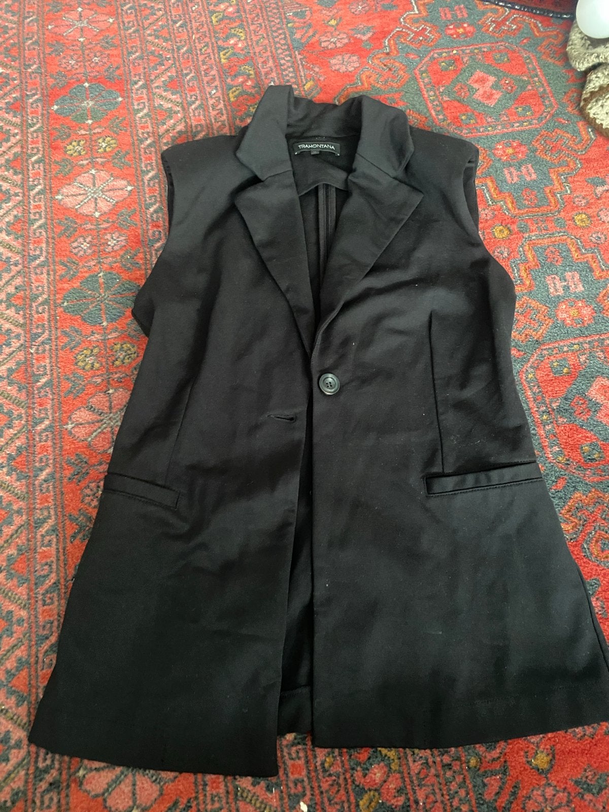Tramontana mouwloze blazer/gilet zwart XS, Ophalen of Verzenden, Zo goed als nieuw, Maat 34 (XS) of kleiner, Zwart
