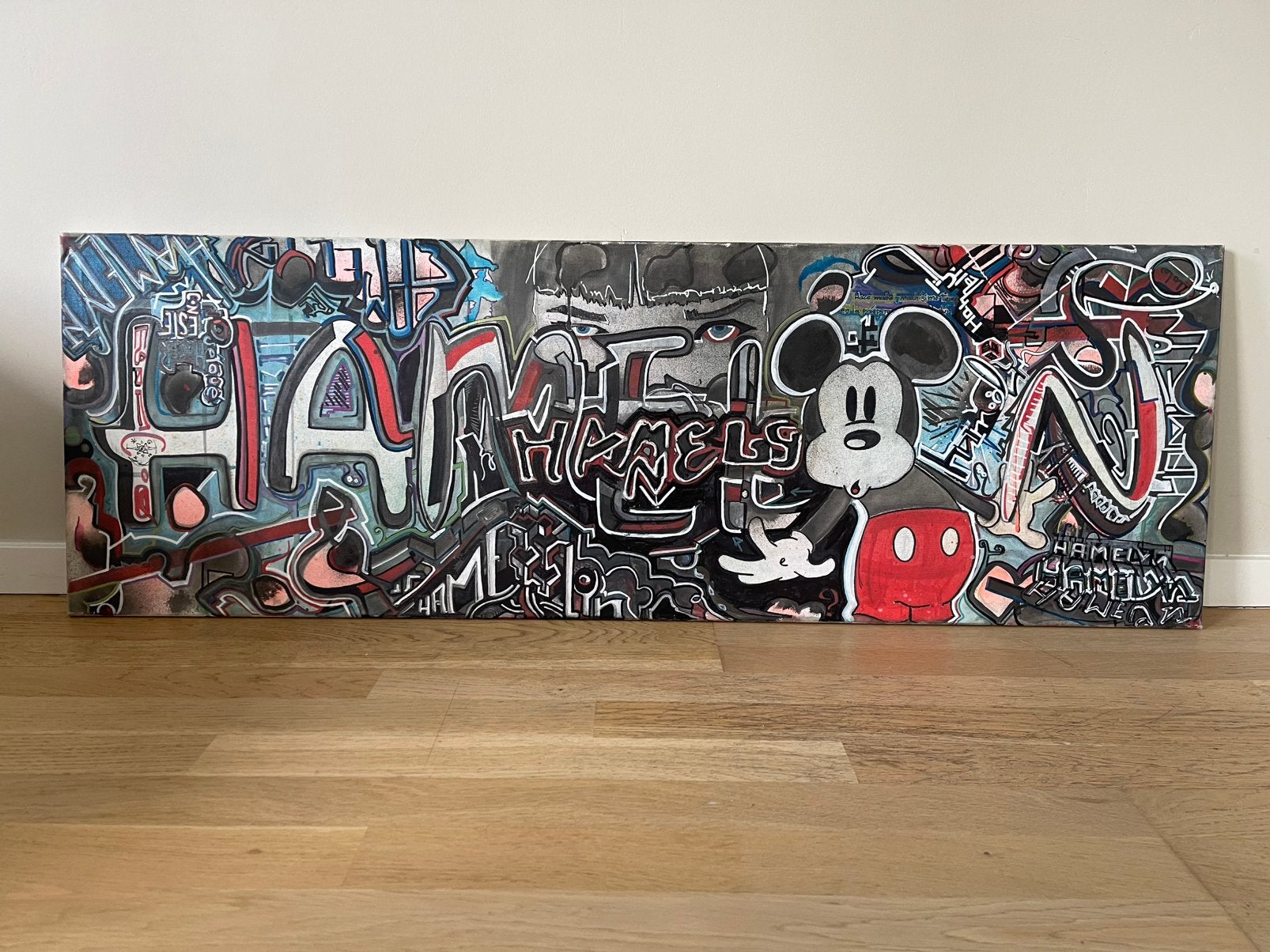 Mickey Mouse 120x40, bijzondere achterkant !, Ophalen