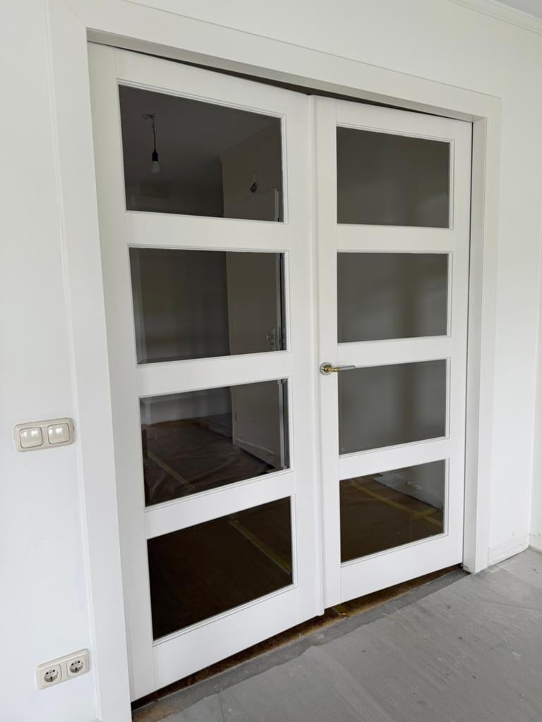 2x opslaande binnendeuren 85 x 210 cm, Binnendeur, Ophalen of Verzenden, 200 tot 215 cm, Glas
