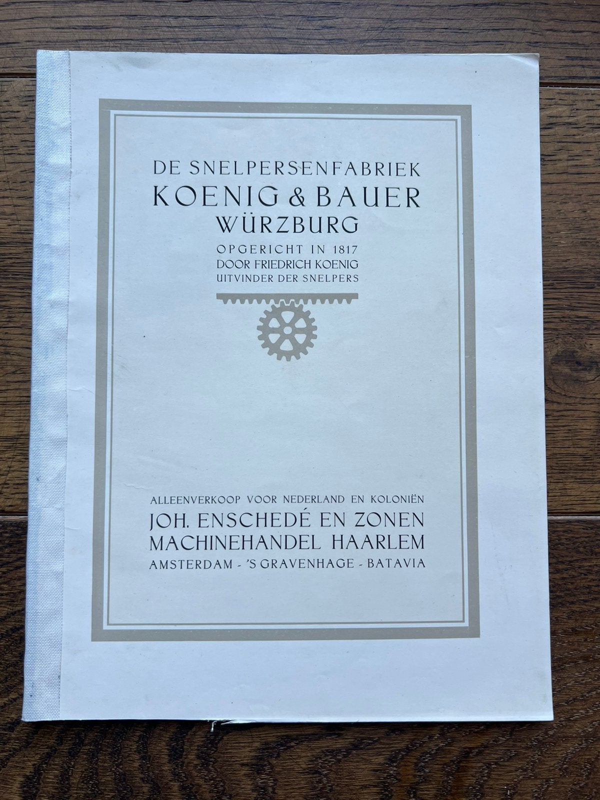 Nederlandse verkoop catalogus Koenig & Bauer AG Batavia etc, Verzenden, Auto's
