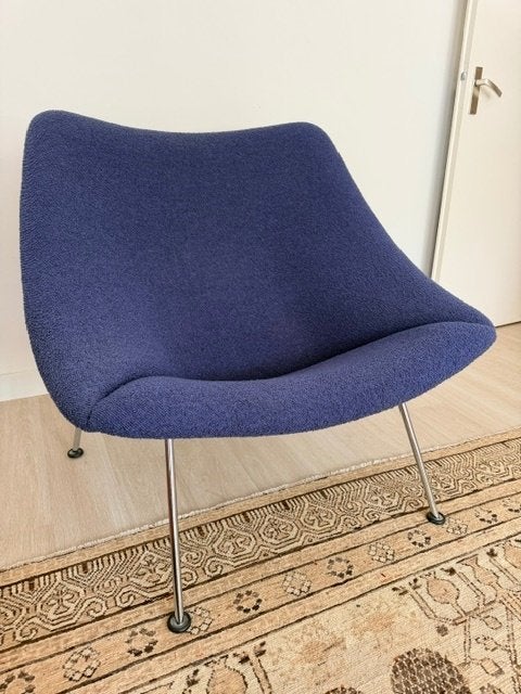 Pierre Paulin lavendel/blauwe Oyster stoel, Ophalen, 75 tot 100 cm, Zo goed als nieuw, Stof