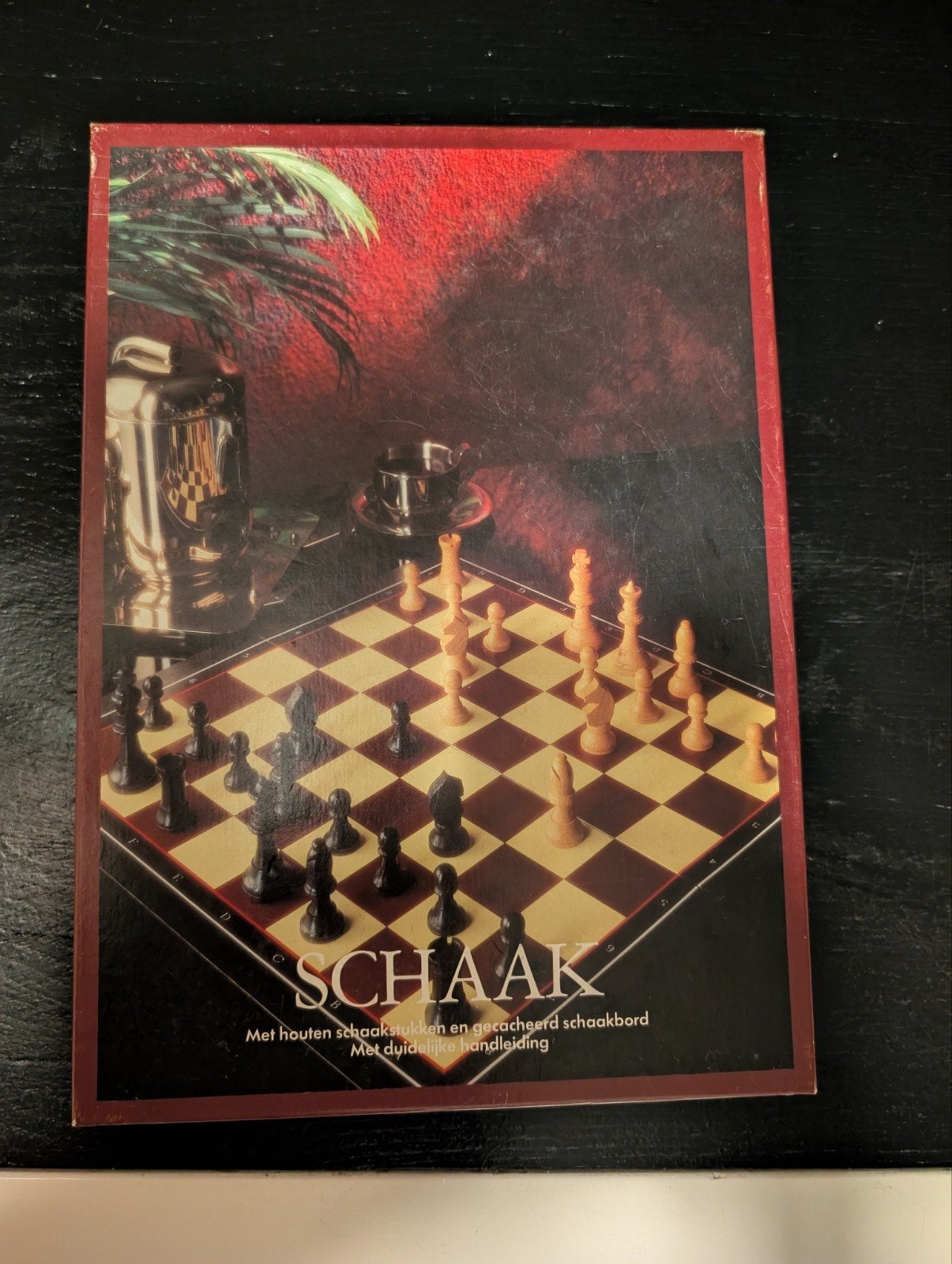 Schaakspel met opvouwbaar schaakbord en spelregels, Ophalen of Verzenden, Minder dan 500 stukjes, Gebruikt, Schaken