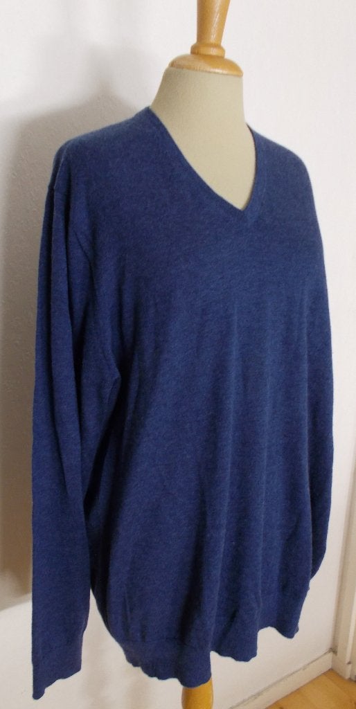 Zacht/soepele wol/seide mix unisex trui van Olymp! XXL, Verzenden, Zo goed als nieuw, Maat 46/48 (XL) of groter, Blauw