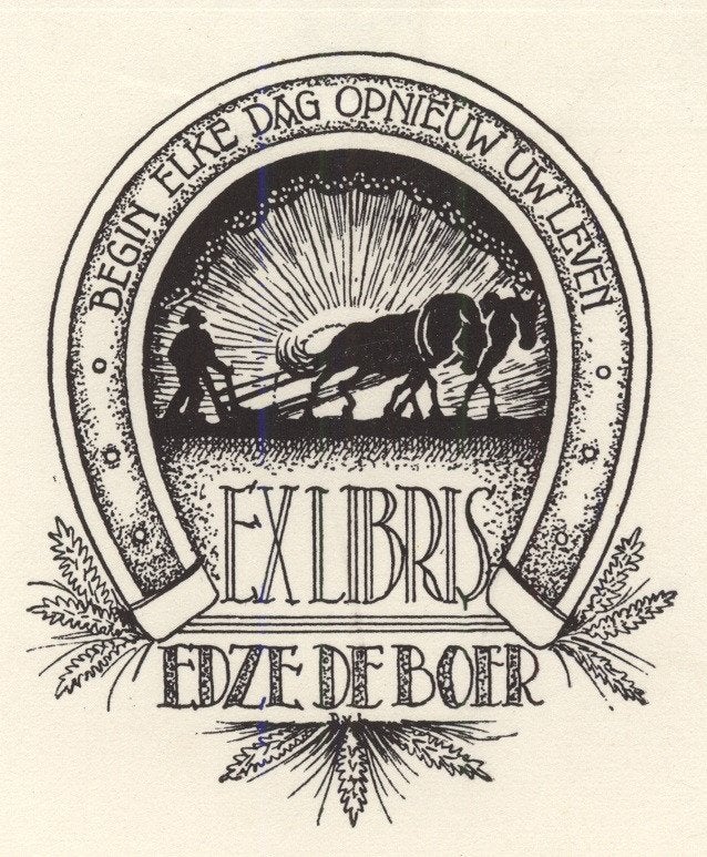 0232 Ex Libris Nederland : Dirk Govert van Luijn, 1947, Verzenden, Ex libris