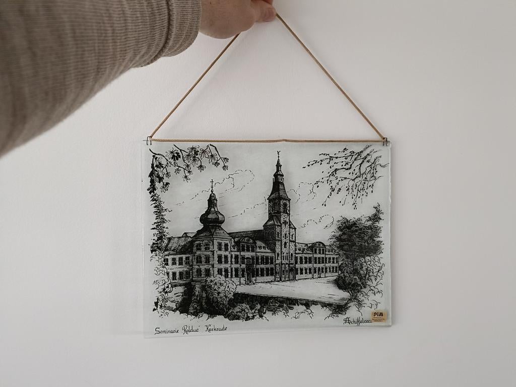 Glazen wandversiering Seminarie Rolduc Kerkrade, Ophalen of Verzenden