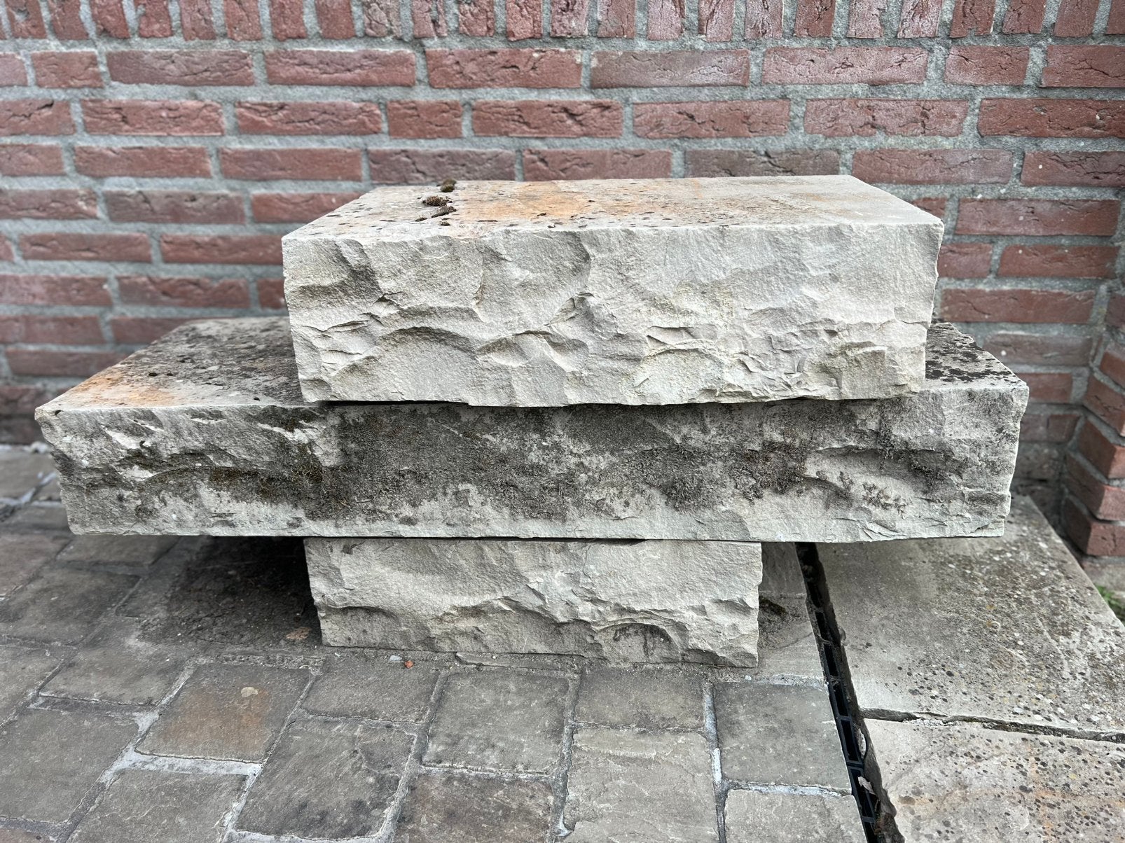 Mooie massieve natuurstenen blokken / traptreden te koop, Ophalen, Gebruikt, Natuursteen, Overige typen