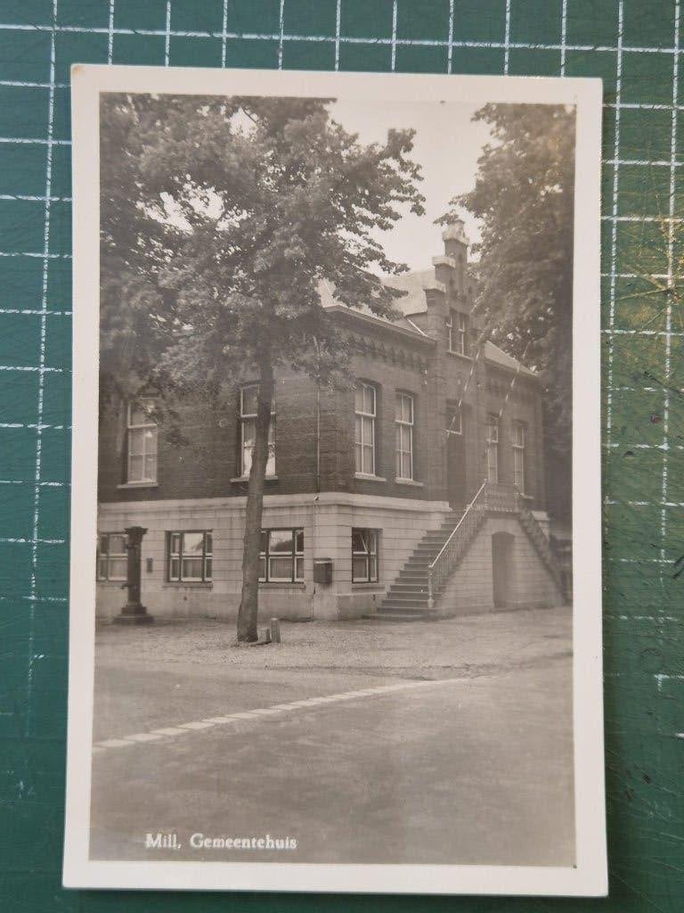 Mill Noord Brabant / Oud Gemeentehuis  Jaren '50, Verzamelen, Verzenden, 1940 tot 1960, Gelopen, Noord-Brabant