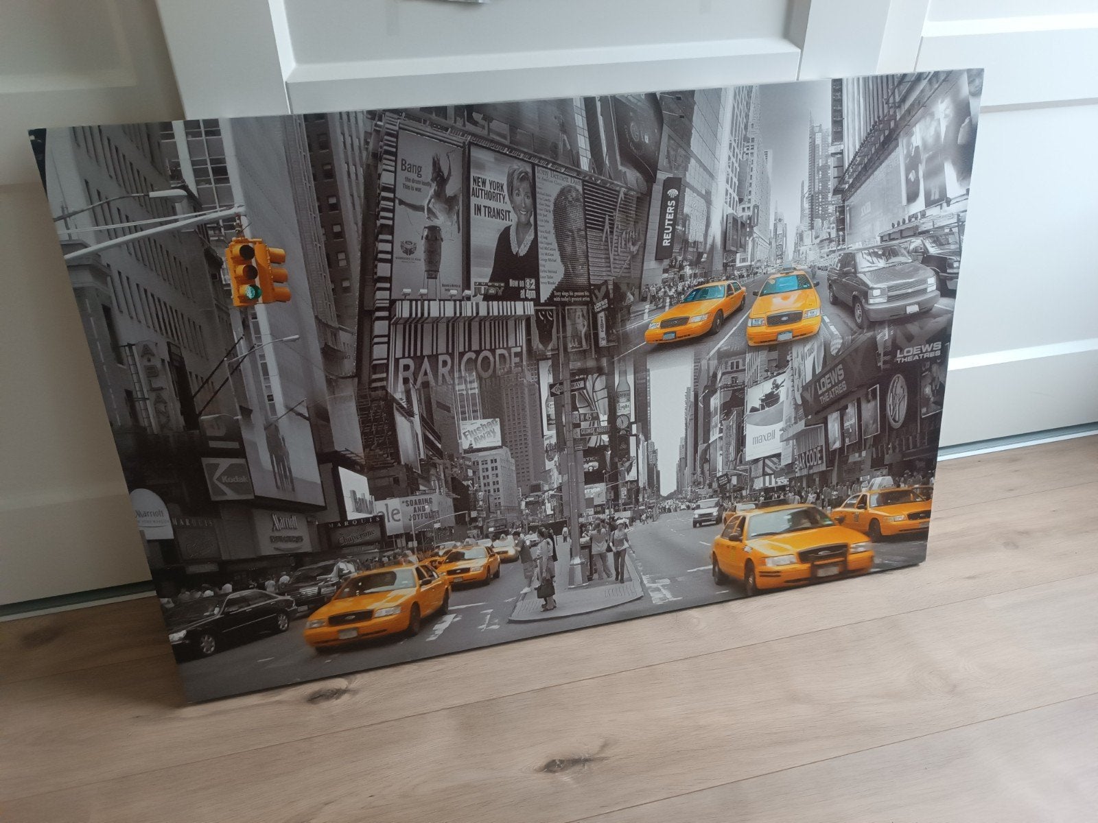Canvas schilderij New York Times Square 115x75 cm, Huis en Inrichting, Ophalen, Gebruikt, Schilderij, 100 tot 125 cm