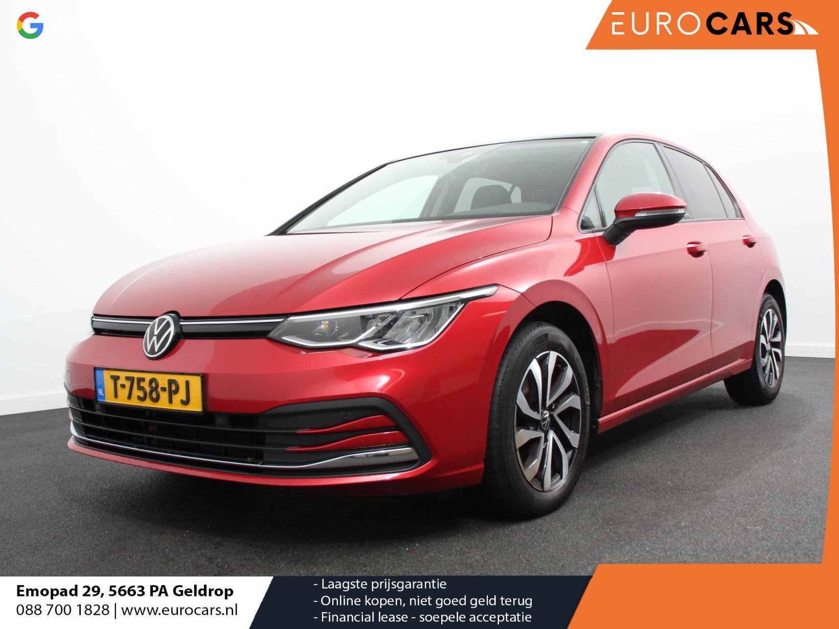 Volkswagen Golf 1.0 eTSI 110pk Active Automaat Panorama dak, Auto's, Stof, Gebruikt, Euro 6, 122 pk