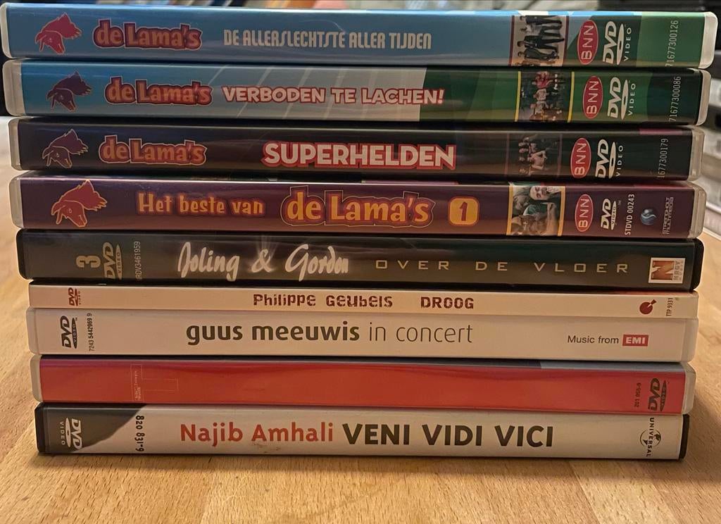 Comedie dvd's: De Lama's, J&G, Philippe Geubels, Najib, Vanaf 6 jaar, Ophalen, Zo goed als nieuw, Overige genres