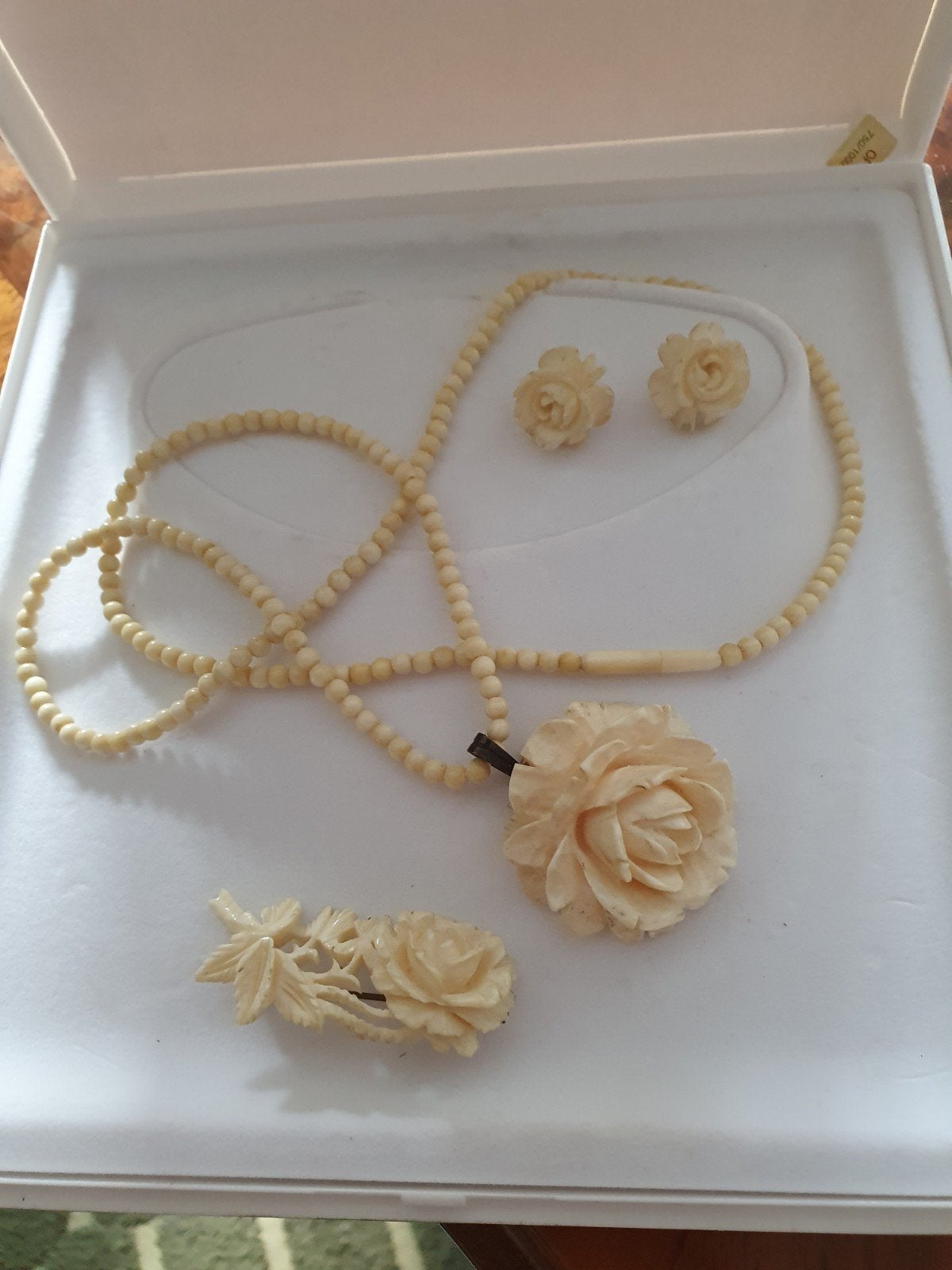 mooi oud set van been, Wit, Ophalen of Verzenden, Zo goed als nieuw, Overige materialen