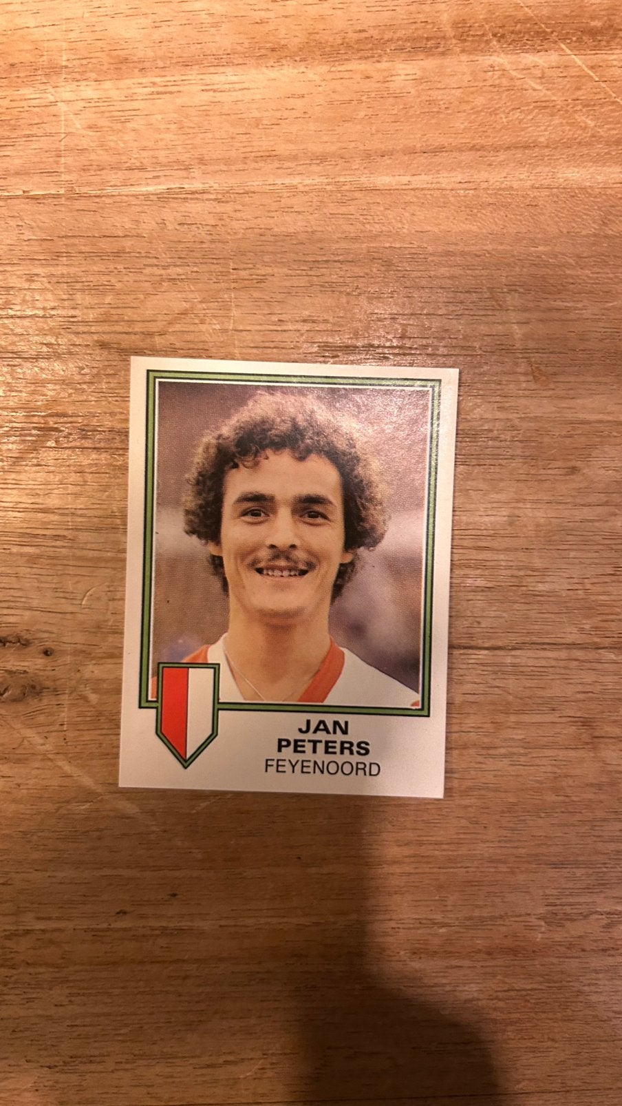 Panini Voetbal 81 plaatje Jan Peters Feyenoord, Verzenden, Zo goed als nieuw, Plaatje