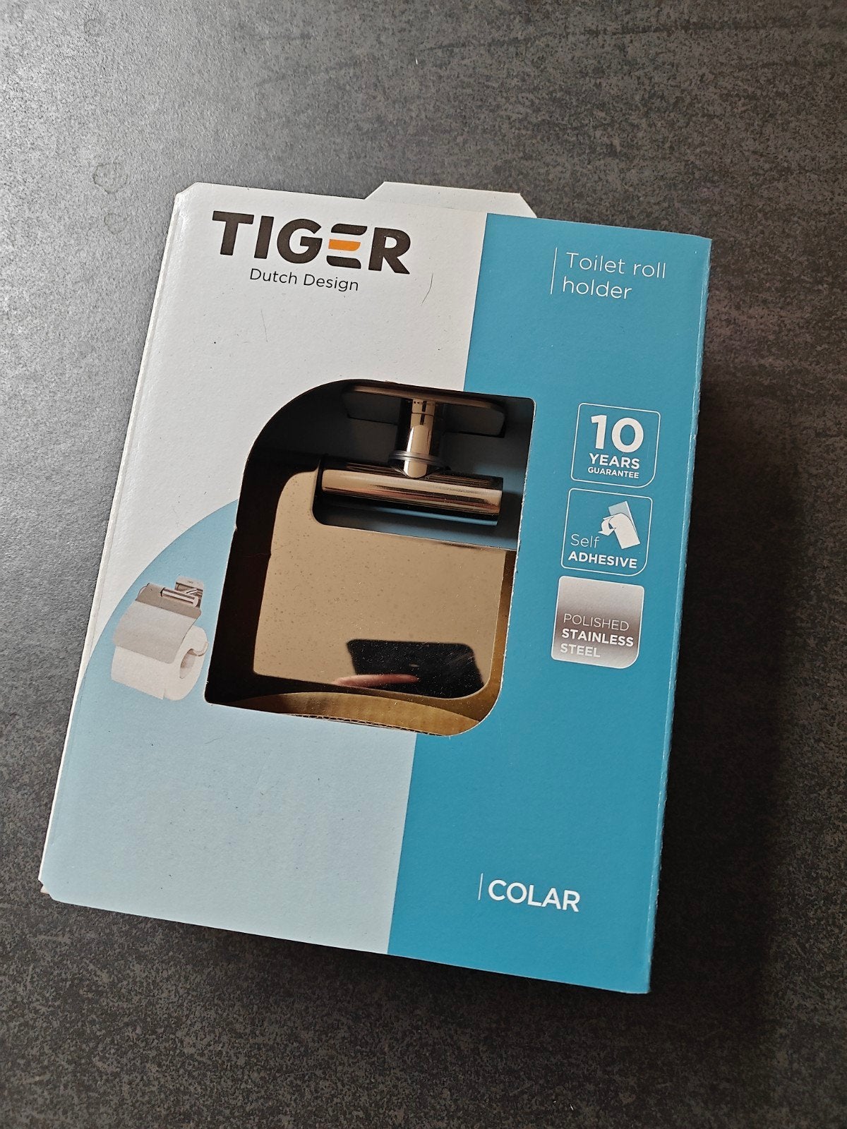 Nieuwe Tiger toiletrolhouder, plakbaar, RVS, Ophalen of Verzenden, Nieuw, Overige kleuren, Overige typen