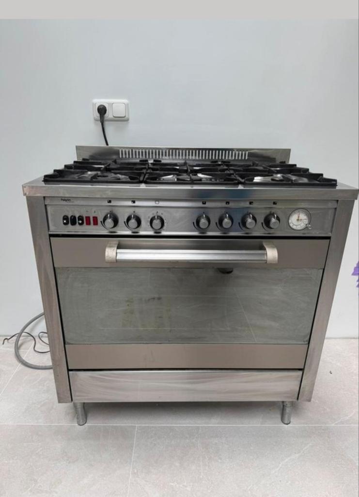 RVS Pelgrim gasfornuis met wokbrander Bezorging mogelijk, Ophalen of Verzenden, Grill, Gas, 4 kookzones
