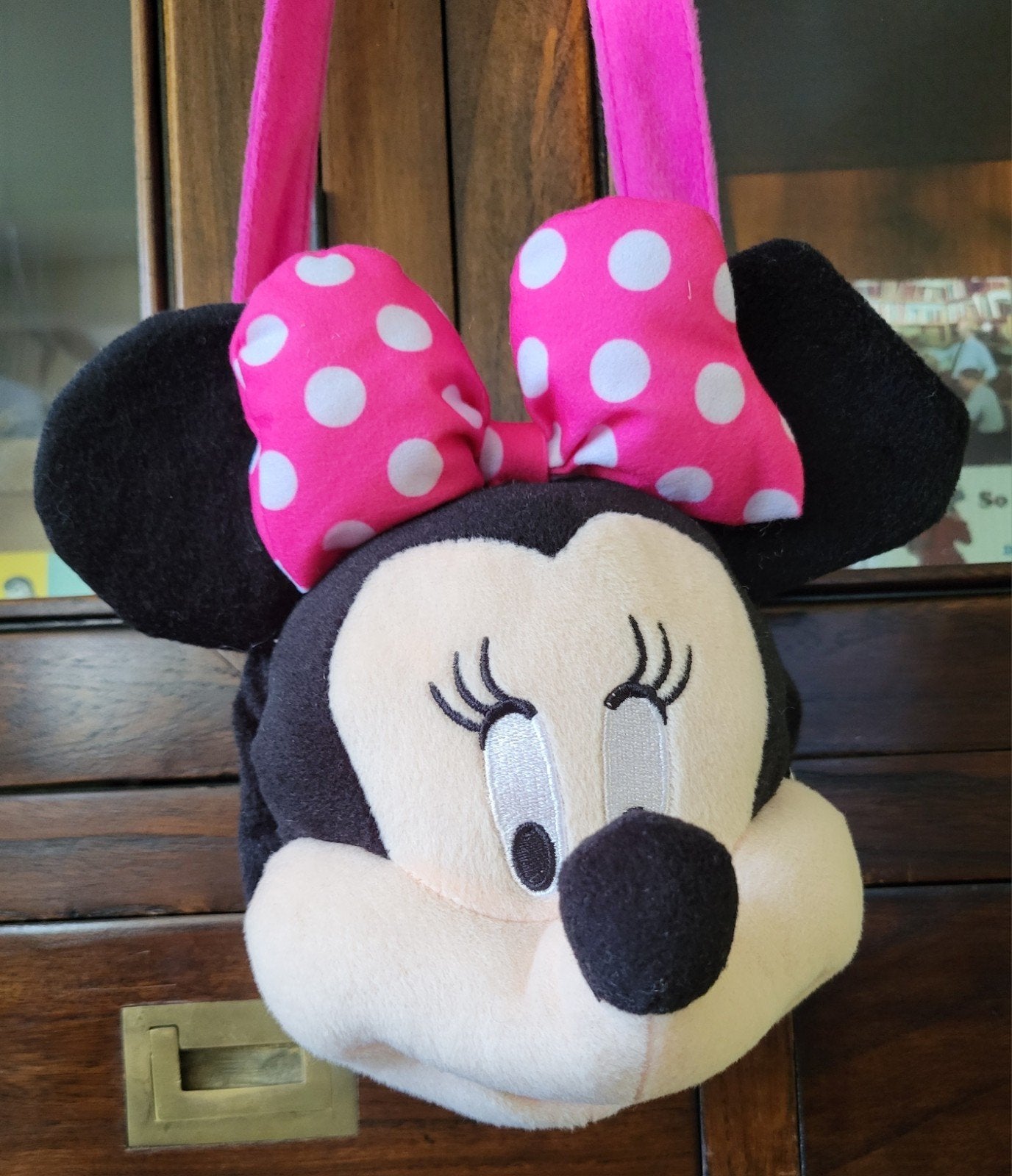 Minnie Mouse tasje met rits en roze draagband, Ophalen of Verzenden, Mickey Mouse, Zo goed als nieuw