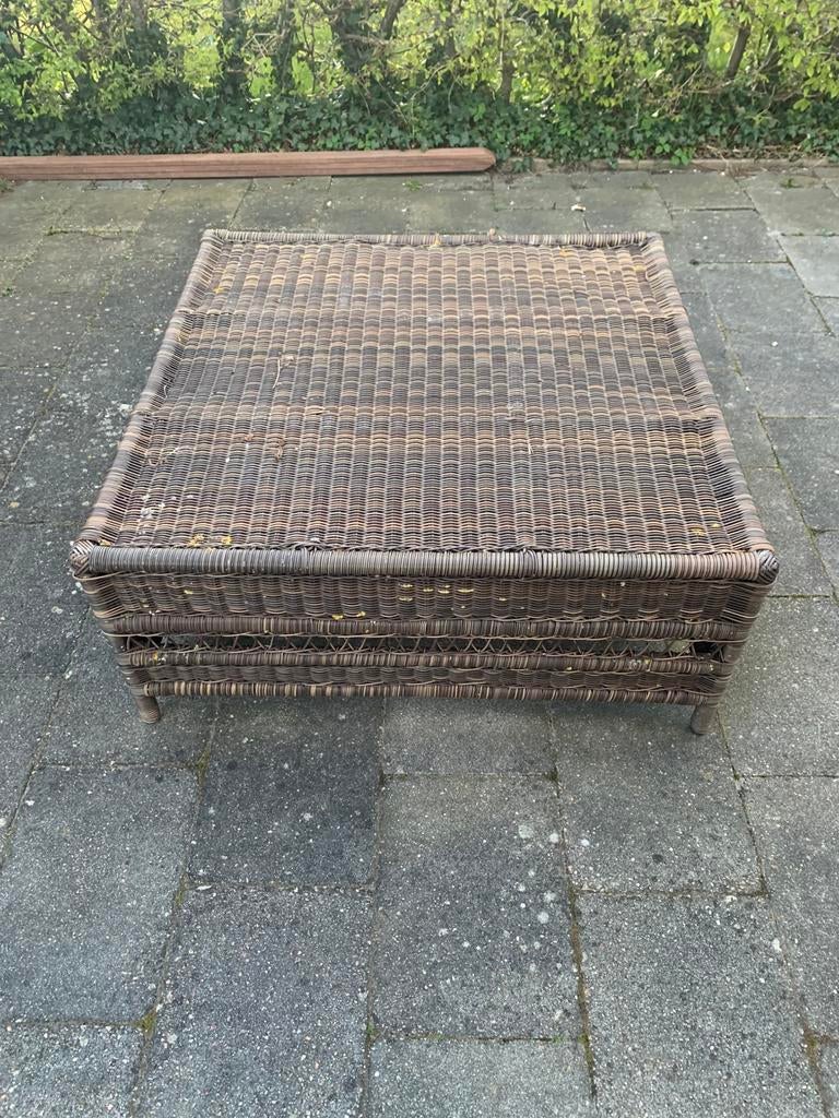 Gratis 2 tuintafels (wicker), Tuin en Terras, Ophalen of Verzenden, Zo goed als nieuw, Overige materialen