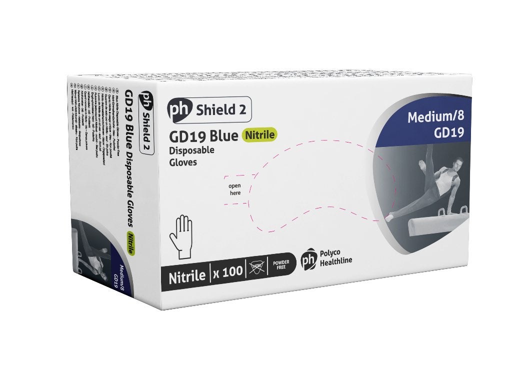 Voordeelpak van 30x100 stuks Blauwe nitril handschoenen GD19, Verzenden, Nieuw