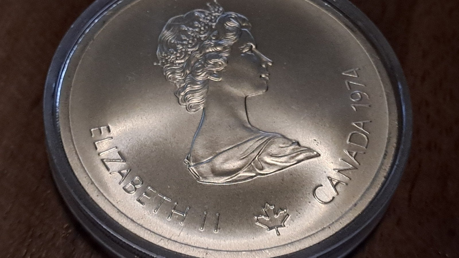 Canada 1974 Elizabeth II zilveren 10 Dollars Olympische Spel, Ophalen of Verzenden, Noord-Amerika, Losse munt, Zilver