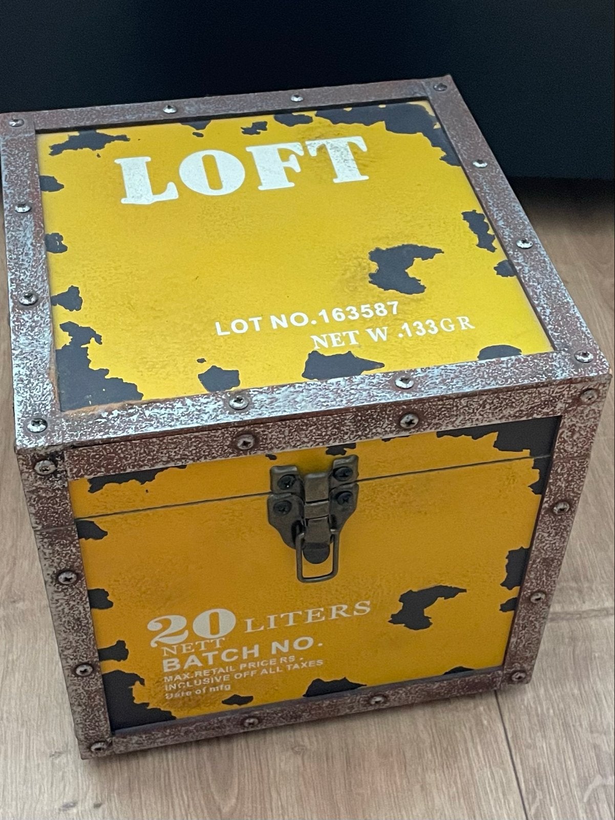 Opbergbox 25x25x25cm - Industriële Loft Stijl, Ophalen, Zo goed als nieuw, Overige materialen, Minder dan 50 cm